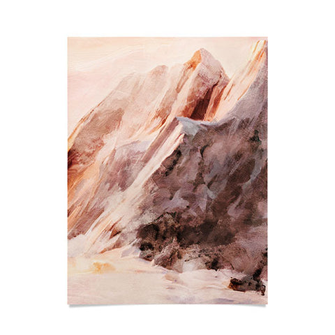 lunetricotee snow mountains landscape Poster
