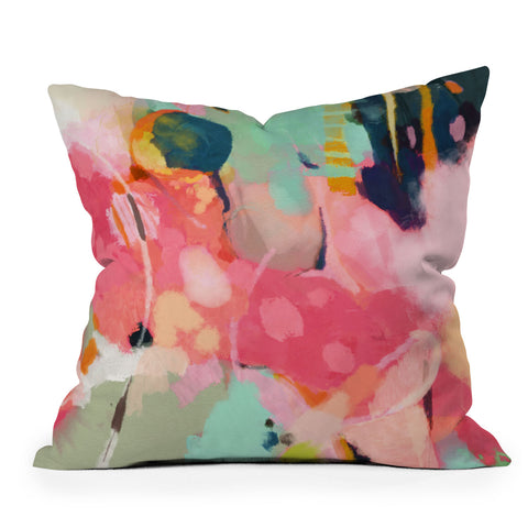 lunetricotee spring moon earth garden Outdoor Throw Pillow