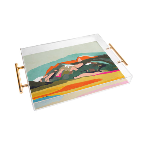 lunetricotee wanderlust abstract Acrylic Tray