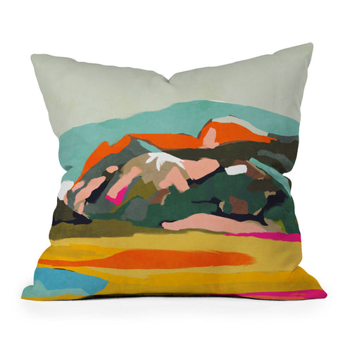 lunetricotee wanderlust abstract Outdoor Throw Pillow