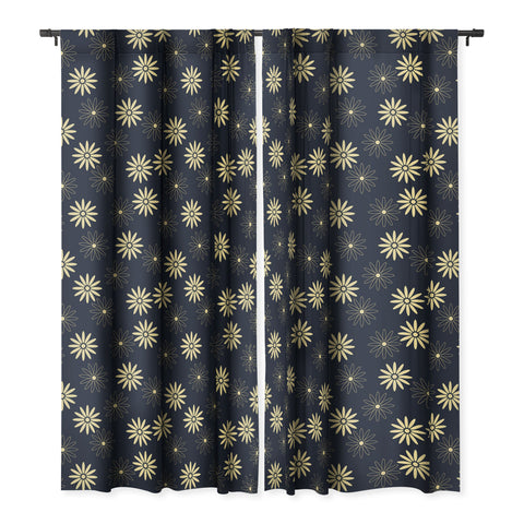 Lyman Creative Co Celestial Flowers Blackout Window Curtain