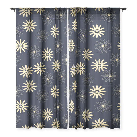 Lyman Creative Co Celestial Flowers Sheer Non Repeat