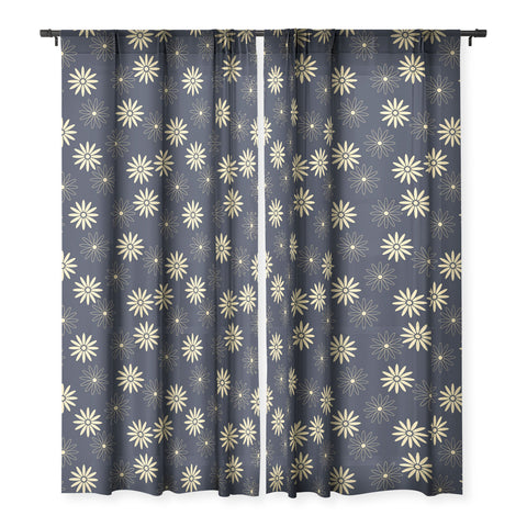 Lyman Creative Co Celestial Flowers Sheer Window Curtain
