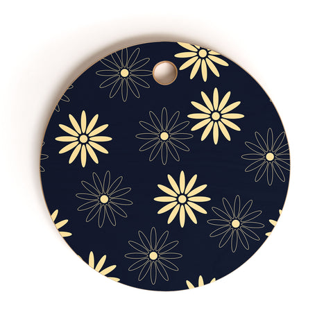 Lyman Creative Co Celestial Flowers Cutting Board Round