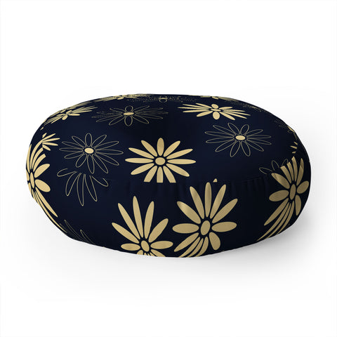 Lyman Creative Co Celestial Flowers Floor Pillow Round