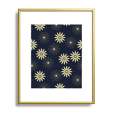 Lyman Creative Co Celestial Flowers Metal Framed Art Print