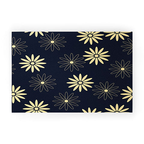 Lyman Creative Co Celestial Flowers Welcome Mat