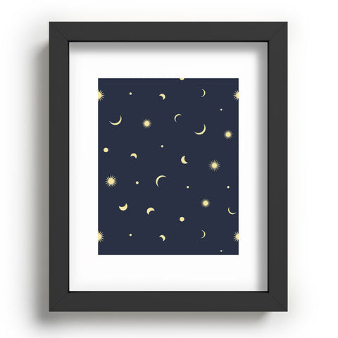 Lyman Creative Co Celestial Moon and Stars Recessed Framing Rectangle