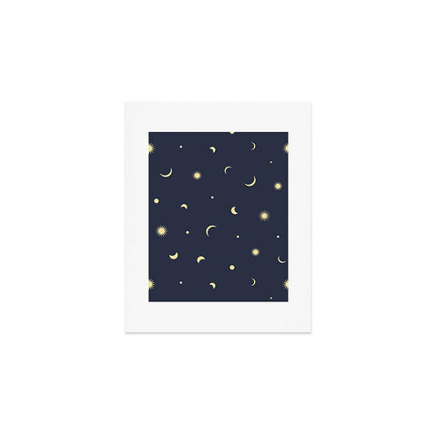 Lyman Creative Co Celestial Moon and Stars Art Print