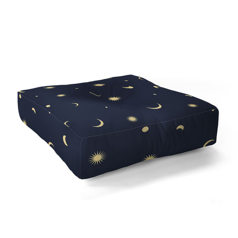 Lyman Creative Co Celestial Moon and Stars Floor Pillow Square