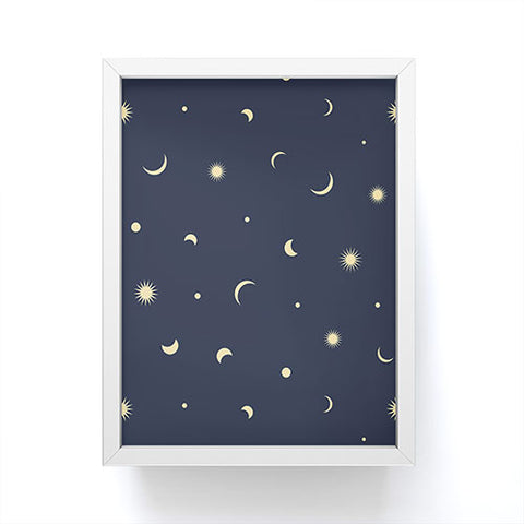 Lyman Creative Co Celestial Moon and Stars Framed Mini Art Print