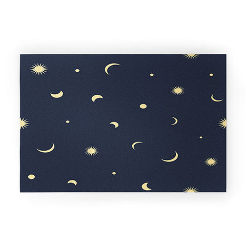 Lyman Creative Co Celestial Moon and Stars Welcome Mat