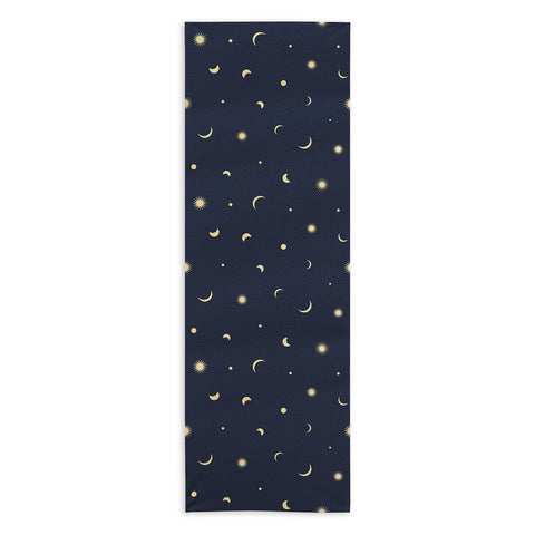 Lyman Creative Co Celestial Moon and Stars Yoga Towel
