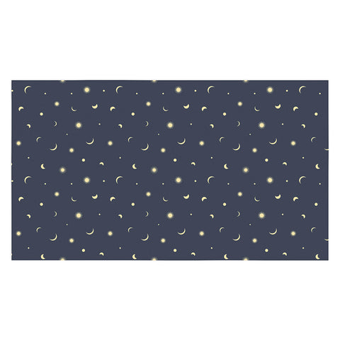 Lyman Creative Co Celestial Moon and Stars Tablecloth