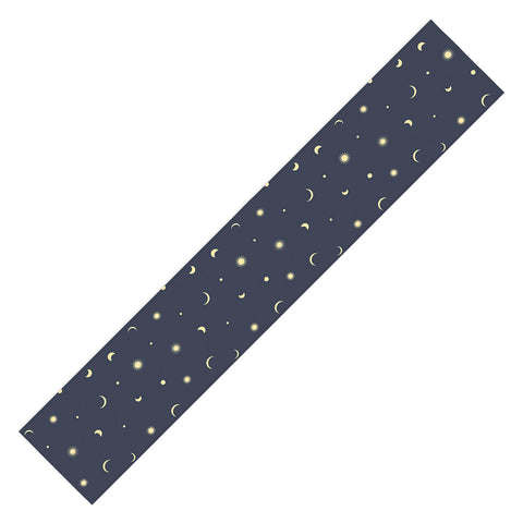 Lyman Creative Co Celestial Moon and Stars Table Runner
