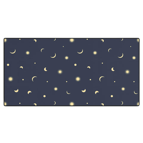 Lyman Creative Co Celestial Moon and Stars Desk Mat