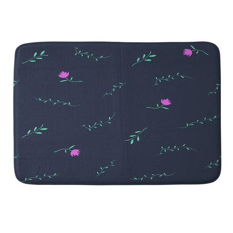 Lyman Creative Co Floral Vines Memory Foam Bath Mat