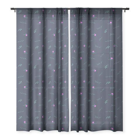 Lyman Creative Co Floral Vines Sheer Window Curtain