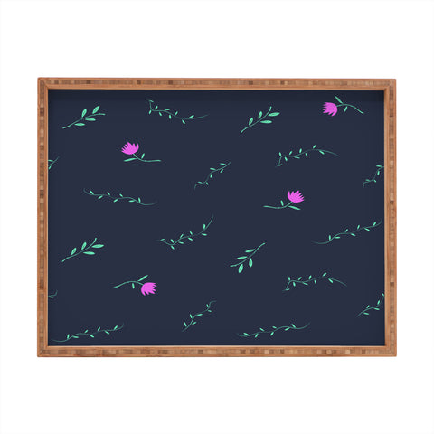 Lyman Creative Co Floral Vines Rectangular Tray