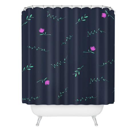 Lyman Creative Co Floral Vines Shower Curtain