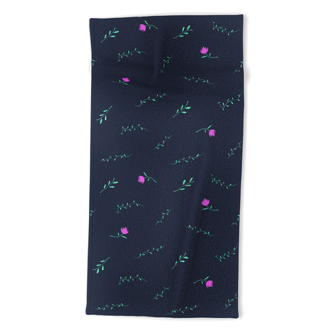 Lyman Creative Co Floral Vines Beach Towel