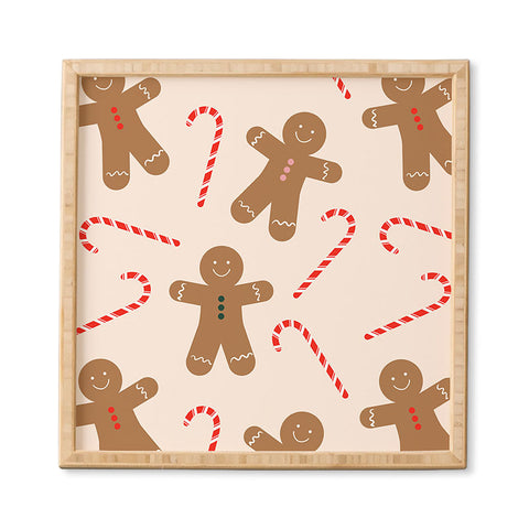 Lyman Creative Co Gingerbread Man Candy Cane Framed Wall Art
