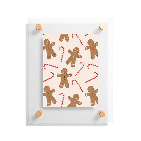 Lyman Creative Co Gingerbread Man Candy Cane Floating Acrylic Print