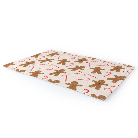 Lyman Creative Co Gingerbread Man Candy Cane Area Rug