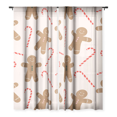 Lyman Creative Co Gingerbread Man Candy Cane Sheer Non Repeat