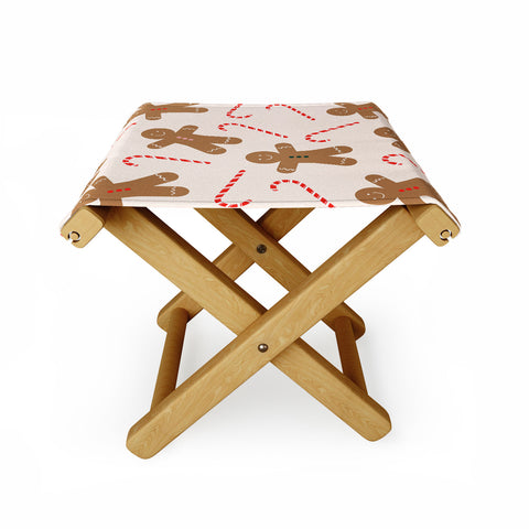 Lyman Creative Co Gingerbread Man Candy Cane Folding Stool