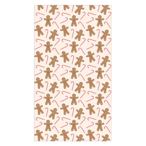 Lyman Creative Co Gingerbread Man Candy Cane Tablecloth