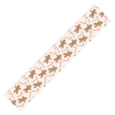 Lyman Creative Co Gingerbread Man Candy Cane Table Runner