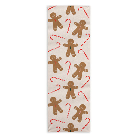 Lyman Creative Co Gingerbread Man Candy Cane Yoga Towel