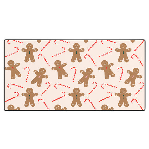 Lyman Creative Co Gingerbread Man Candy Cane Desk Mat