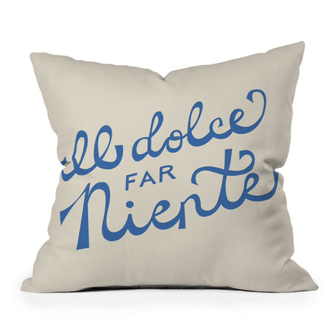 Lyman Creative Co Il dolce far niente Italian Outdoor Throw Pillow