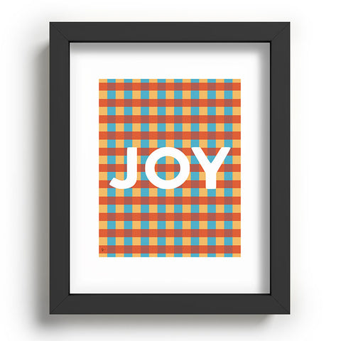 Lyman Creative Co Joy in Christmas Plaid Recessed Framing Rectangle