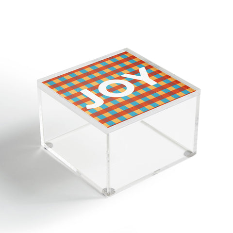 Lyman Creative Co Joy in Christmas Plaid Acrylic Box