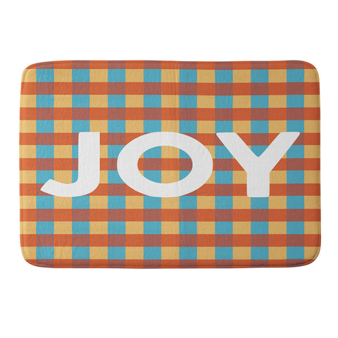 Lyman Creative Co Joy in Christmas Plaid Memory Foam Bath Mat