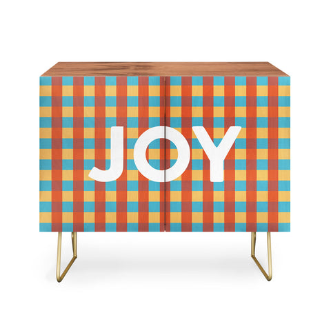 Lyman Creative Co Joy in Christmas Plaid Credenza