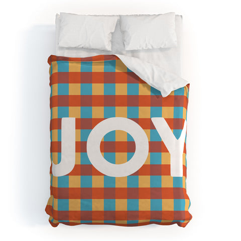 Lyman Creative Co Joy in Christmas Plaid Duvet Cover