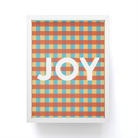 Lyman Creative Co Joy in Christmas Plaid Framed Mini Art Print