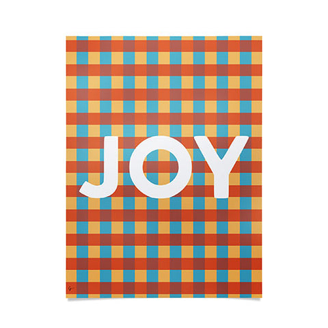 Lyman Creative Co Joy in Christmas Plaid Poster