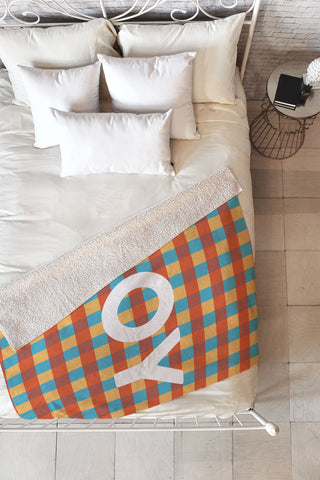 Lyman Creative Co Joy in Christmas Plaid Fleece Throw Blanket