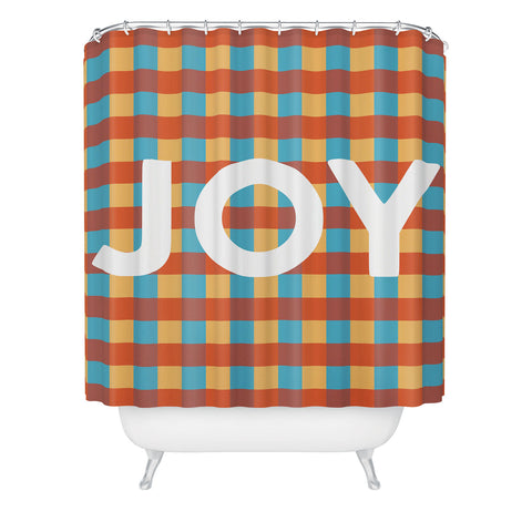 Lyman Creative Co Joy in Christmas Plaid Shower Curtain