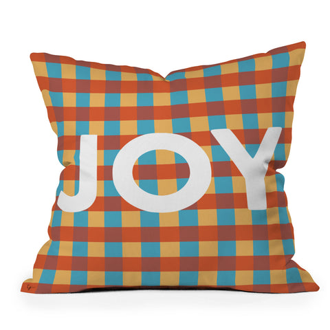 Lyman Creative Co Joy in Christmas Plaid Throw Pillow