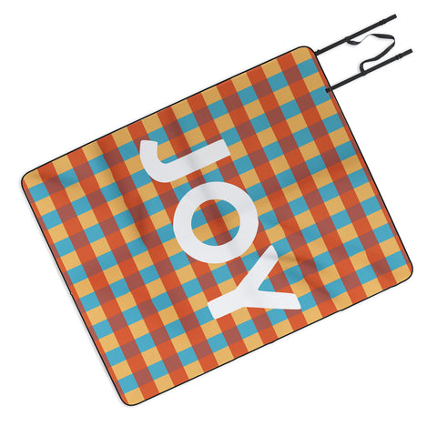Lyman Creative Co Joy in Christmas Plaid Picnic Blanket