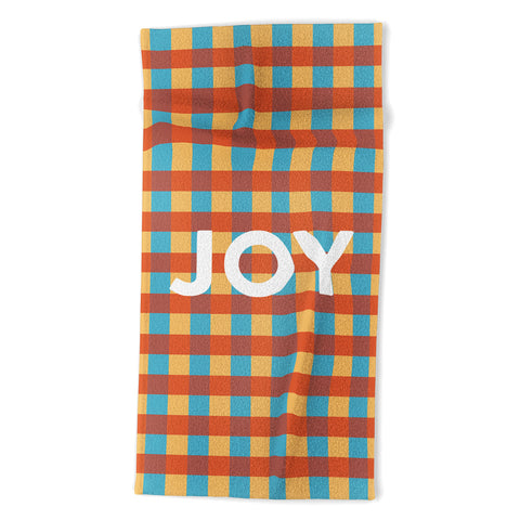 Lyman Creative Co Joy in Christmas Plaid Beach Towel