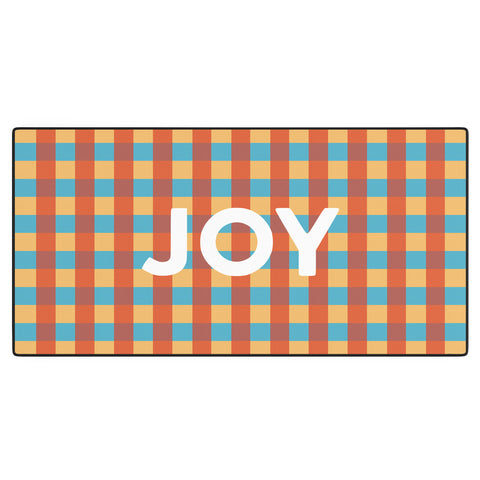 Lyman Creative Co Joy in Christmas Plaid Desk Mat