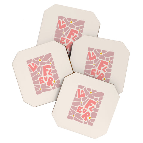 Lyman Creative Co La Fleur French Flower Coaster Set