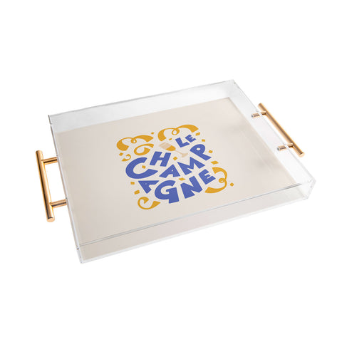 Lyman Creative Co Le Champagne French Acrylic Tray